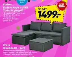 Bilka Kreta loungesæt - sort tilbud