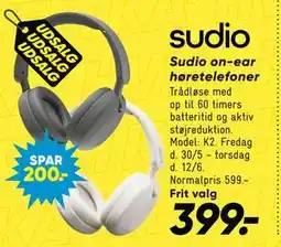 Bilka Sudio on-ear høretelefoner tilbud
