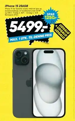 Bilka iPhone 15 256GB tilbud