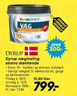 Bilka Dyrup vægmaling ekstra dækkende tilbud
