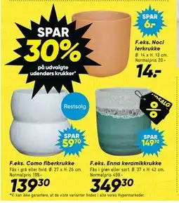 Bilka SPAR 30% på udvalgte udendørs krukker tilbud