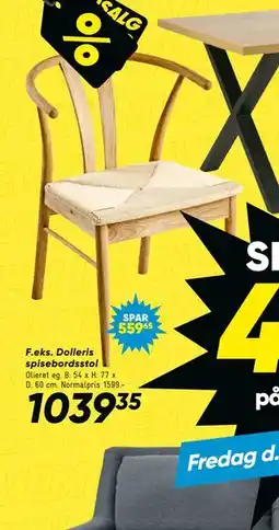 Bilka Dolleris spisebordsstol tilbud