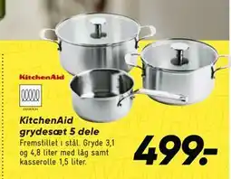 Bilka KitchenAid grydesæt 5 dele tilbud