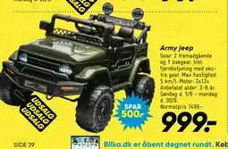 Bilka Army jeep tilbud