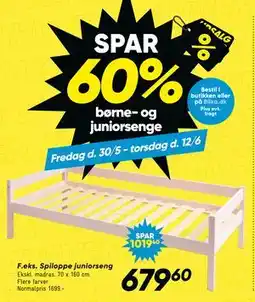 Bilka Spiloppe juniorseng tilbud