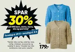 Bilka SPAR 30% på VRS børn, dame, herre, sko og sportstøj tilbud