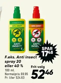 Anti insect spray 20 eller 40 %