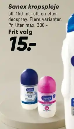 Bilka Sanex kropspleje tilbud