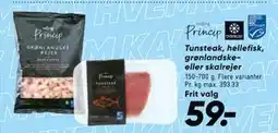 Bilka Tunsteak, hellefisk, grønlandske- eller skalrejer tilbud