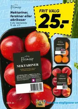 Bilka Nektariner, ferskner eller abrikoser tilbud