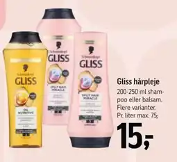 Føtex Gliss hårpleje tilbud