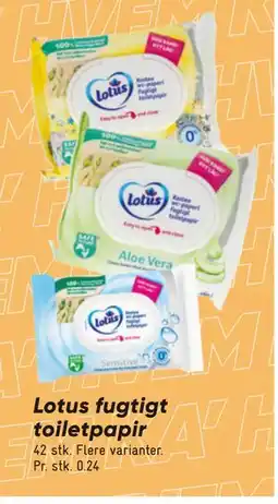 Bilka Lotus fugtigt toiletpapir tilbud