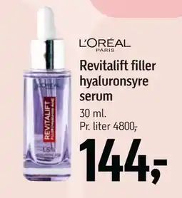 Føtex Revitalift filler hyaluronsyre serum tilbud