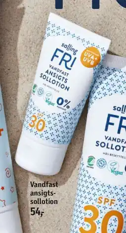 Føtex Vandfast ansigtssollotion tilbud