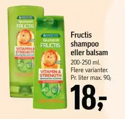 Føtex Fructis shampoo eller balsam tilbud