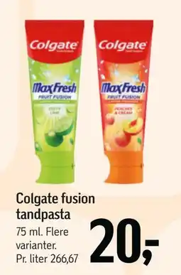 Føtex Colgate fusion tandpasta tilbud