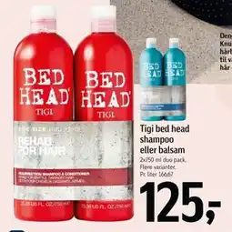 Føtex Tigi bed head shampoo eller balsam tilbud