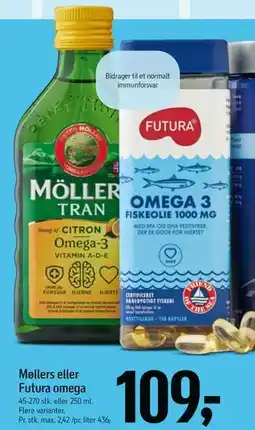 Føtex Møllers eller Futura omega tilbud