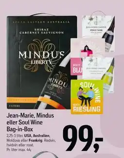 Føtex Jean-Marie, Mindus eller Soul Wine Bag-in-Box tilbud