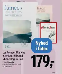 Føtex Les Fumees Blanche eller André Brunel Rhone Bag-in-Box tilbud