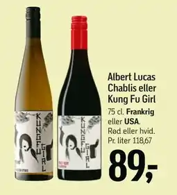 Føtex Albert Lucas Chablis eller Kung Fu Girl tilbud