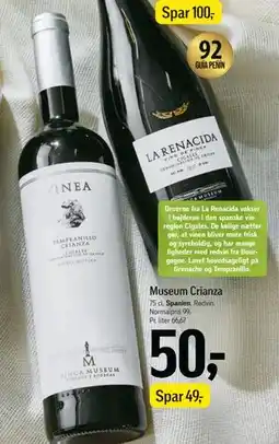 Føtex Museum Crianza tilbud
