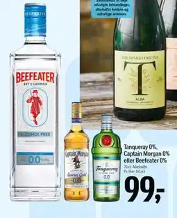 Føtex Tanqueray 0%, Captain Morgan 0% eller Beefeater 0% tilbud