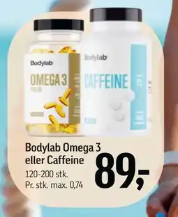 Føtex Bodylab Omega 3 eller Caffeine tilbud