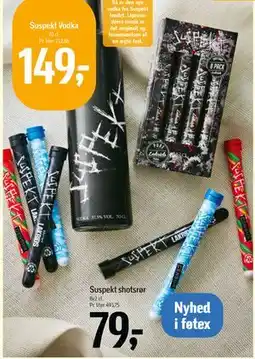 Føtex Suspekt shotsrør tilbud