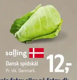 Føtex Dansk spidskål tilbud