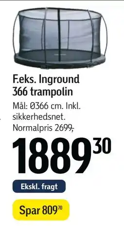 Føtex Inground 366 trampolin tilbud