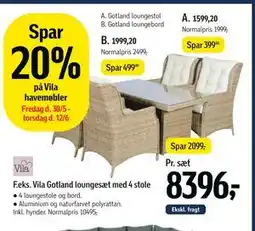 Føtex Gotland loungestol tilbud