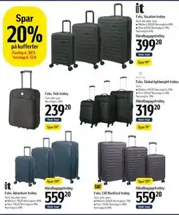 Føtex Spar 20% på kufferter tilbud