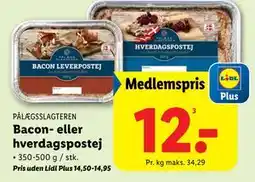 Lidl Bacon- eller hverdagspostej tilbud