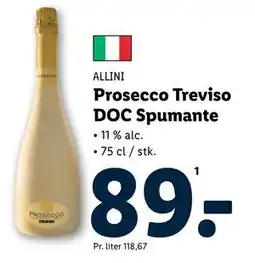 Lidl Prosecco Treviso DOC Spumante tilbud