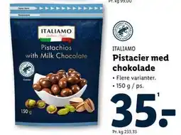 Lidl Pistacier med chokolade tilbud