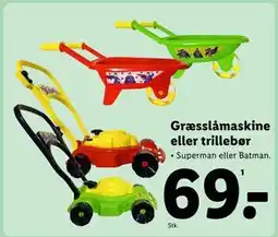 Græsslåmaskine eller trillebør