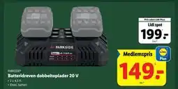 Lidl Batteridreven dobbeltoplader 20 V tilbud