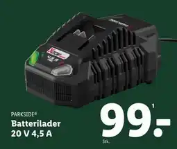 Lidl Batterilader 20 V 4,5 A tilbud