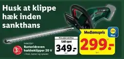 Lidl Batteridreven hækkeklipper 20 V tilbud