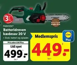 Lidl Batteridreven kædesav 20 V tilbud