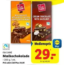Lidl Mælkechokolade tilbud