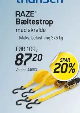 Thansen Bæltestrop tilbud