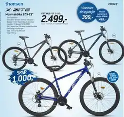 Thansen X-ZITE Mountainbike 27,5-29 tilbud