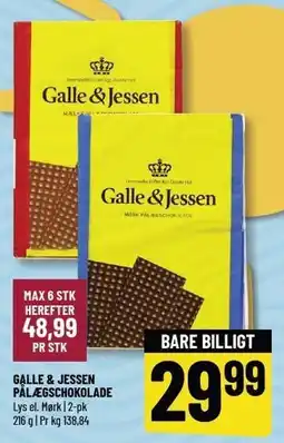 Løvbjerg GALLE & JESSEN PÅLLÆGSCHOKOLADE tilbud
