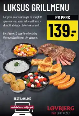 Løvbjerg LUKSUS GRILLMENU tilbud