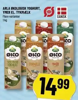 Løvbjerg ARLA ØKOLOGISK YOGHURT, YMER EL. TYKMÆLK tilbud
