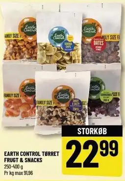 Løvbjerg EARTH CONTROL TØRRET FRUGT & SNACKS tilbud