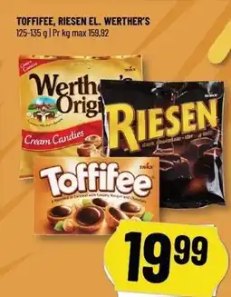 Løvbjerg TOFFIFEE, RIESEN EL. WERTHER'S tilbud