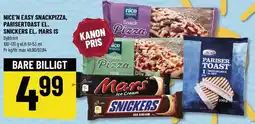 Løvbjerg NICE'N EASY SNACKPIZZA. PARISERTOAST EL. SNICKERS EL. MARS IS tilbud